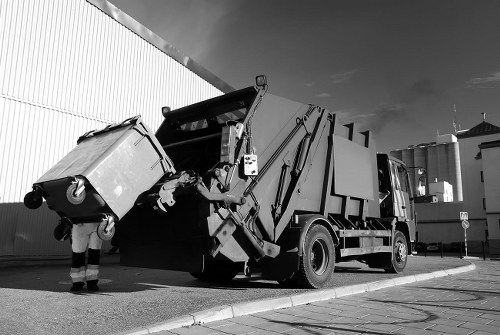 Construction site with proper waste clearance