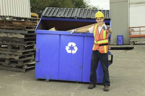 Customer service representative assisting a business with waste removal arrangements